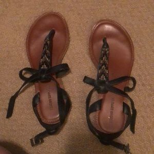 Mossimo Supply Co black beaded sandals